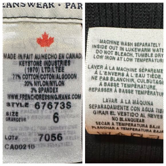 FRENCH DRESSING Jeanswear Vintage Y2K Black Zip Up Jacket Sz 6 - Picture 8 of 9